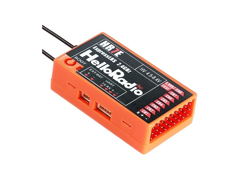 HelloRadio HR7E ELRS 2,4GHz Empfänger - 7 Kanäle rot
