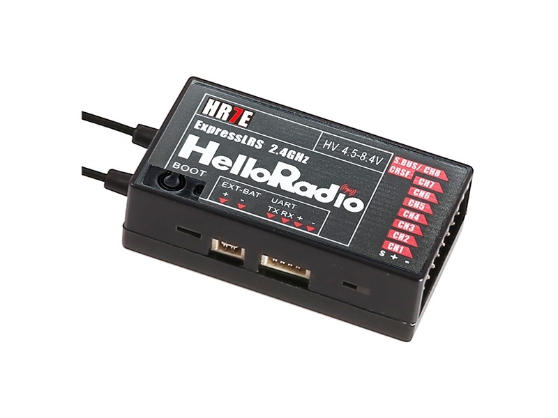 HelloRadio HR7E ELRS 2,4GHz Empfänger - 7 Kanäle schwarz