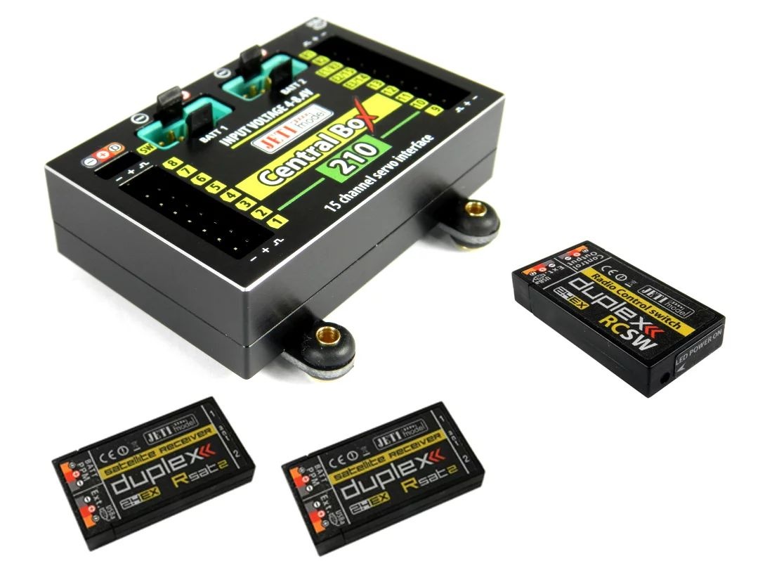 JETI Central Box CB210 + 2x Rsat2 + RC Switch