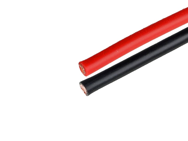 Silikonkabel 0.75mm² schwarz / rot