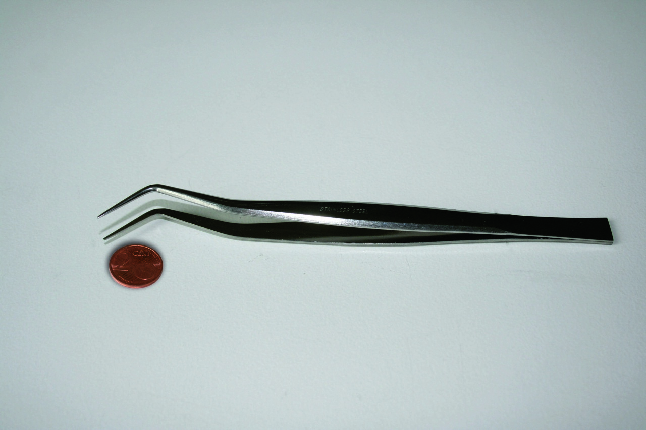 Simprop Pinzette Edelstahl - gebogen